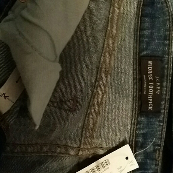 Brand new JCREW midrise toothpick jeans