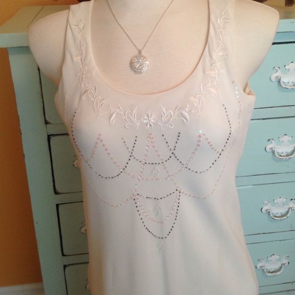 Lovely Cream Evening Gown size 8