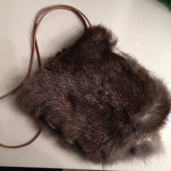 Fun Real Rabbit Fur Purse - Picture 3 of 4