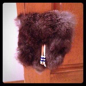 Fun Real Rabbit Fur Purse