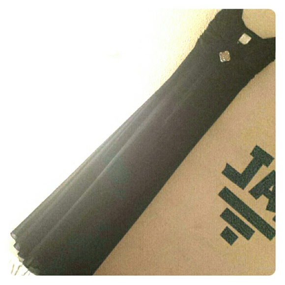 A lond black dress