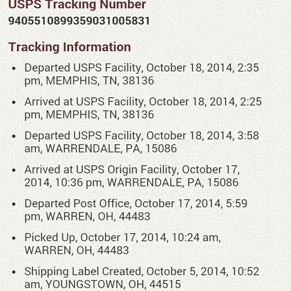 Shipment tracking - Picture 1 of 1