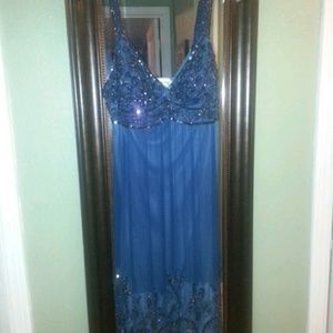 Turquoise beaded dress