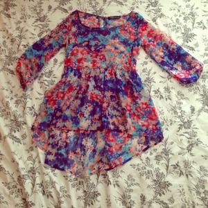 Floral high-low