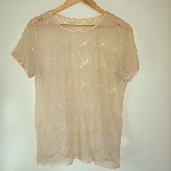 American apparel lace tee shirt
