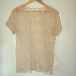 American apparel lace tee shirt