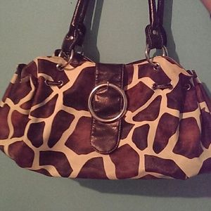 Giraffe print bag