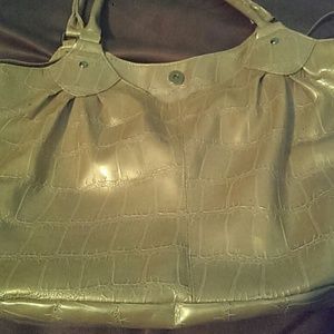 Gold hand bag