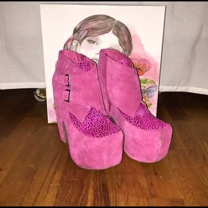 Jeffrey Campbell Pink Jaguar Warrant shoes