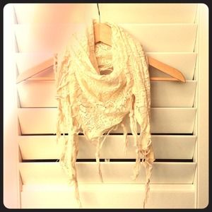 Floral Lace Triangle Scarf