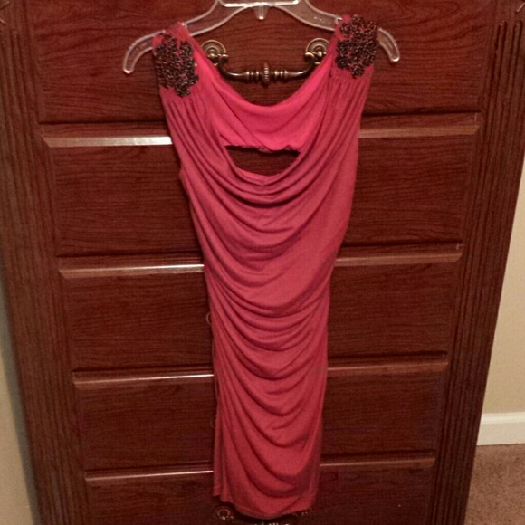 MM Couture by Miss Me Draped Red Dress NWT