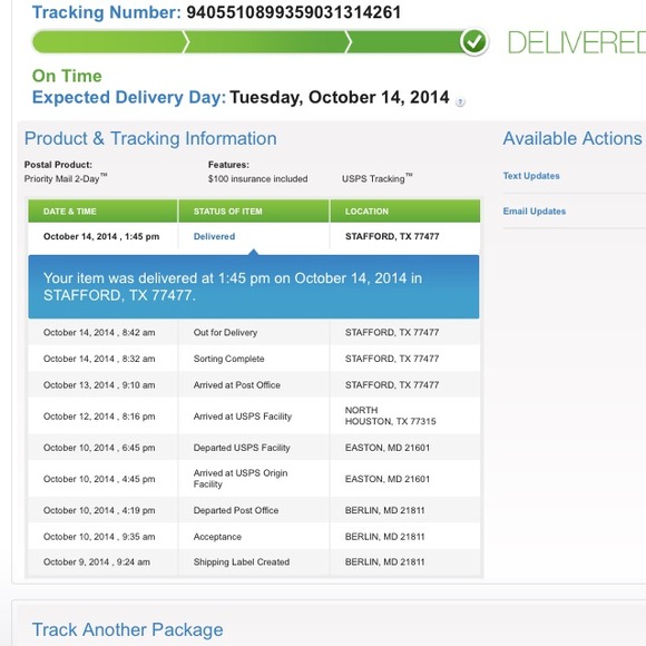 Shipping details-