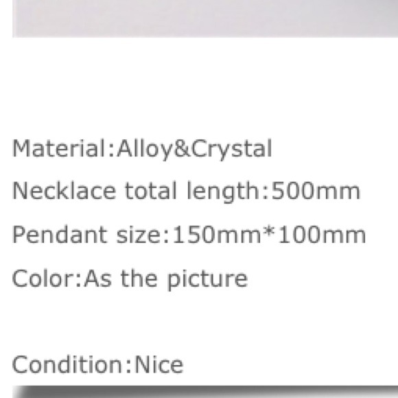 Fashion silver crystal gem statement necklace - Picture 4 of 4