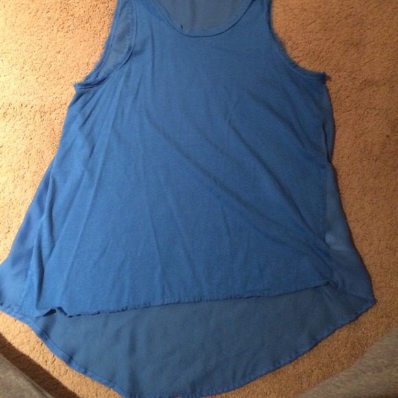 Low-high shirt, with sheer back.
