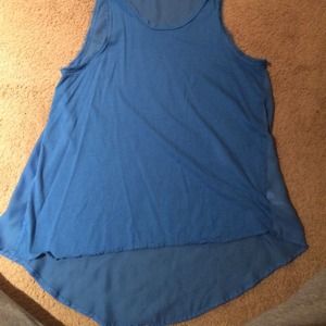 Low-high shirt, with sheer back.