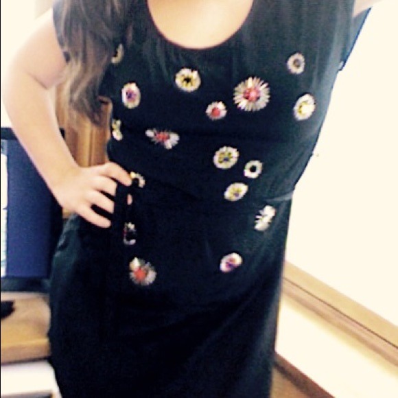 Trina Turk. Black beaded dress.