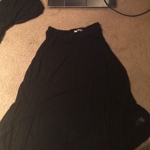 Black low high skirt