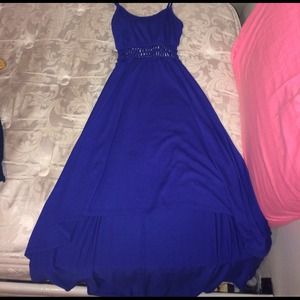 Blue high low cutout dress!!