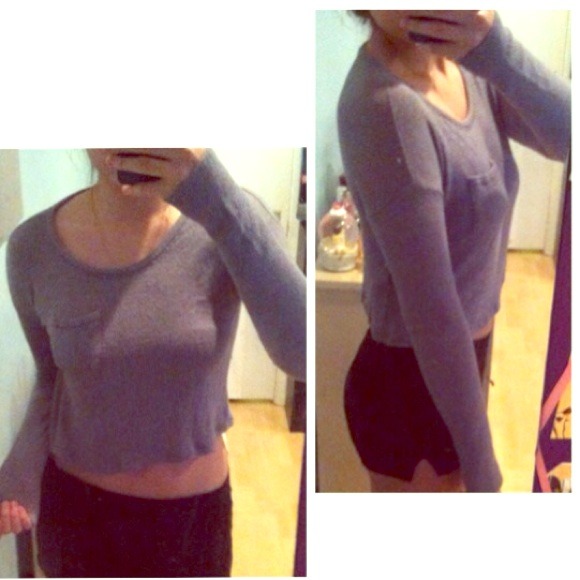 Grey HCo. cropped long sleeve