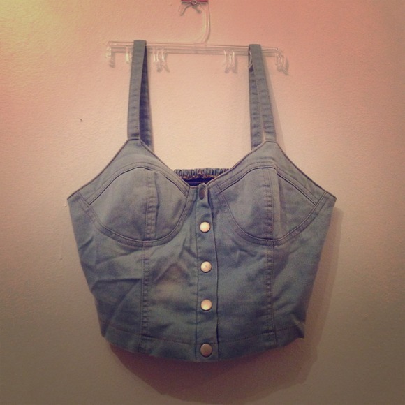 Denim crop top