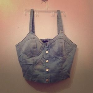 Denim crop top