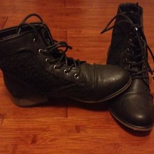 Worn once combat boots