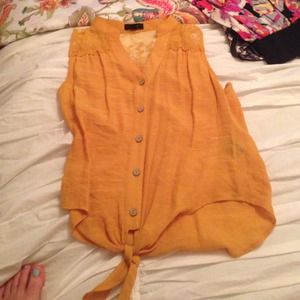Mustard yellow blouse!