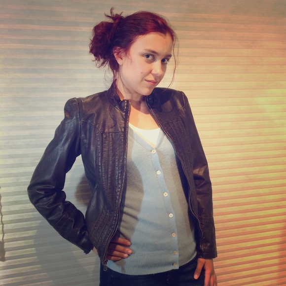Faux leather jacket