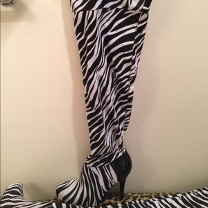 Zebra print Friday night boots
