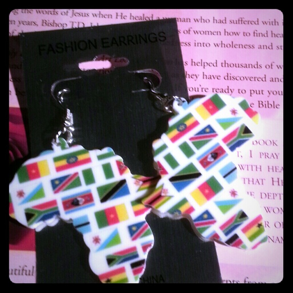 African Continent earrings