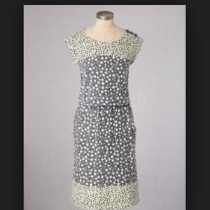 Boden ADORABLE Grey and Yellow Dress.  NWOT