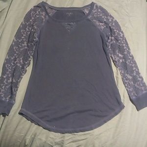 Grey lace sweater