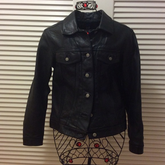 Thick heavy duty leather jacket GAP