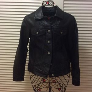 Thick heavy duty leather jacket GAP