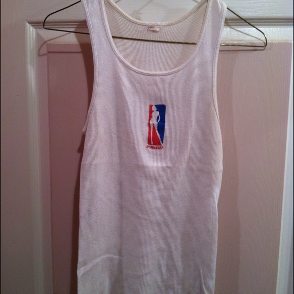 White Muscle Tank W/ "Porn Star" Logo - Picture 1 of 3