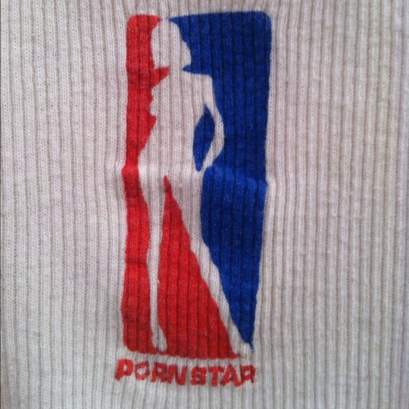 White Muscle Tank W/ "Porn Star" Logo - Picture 2 of 3