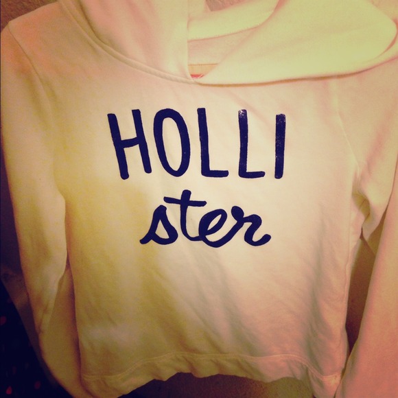 S white Hollister sweater.