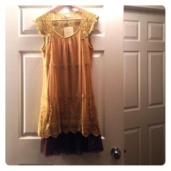 A'Reve Mustard Dress