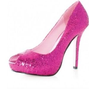 Leg avenue pink glitter heels