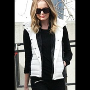 Cream color puffer coat vest "BANANA REPUBLIC"