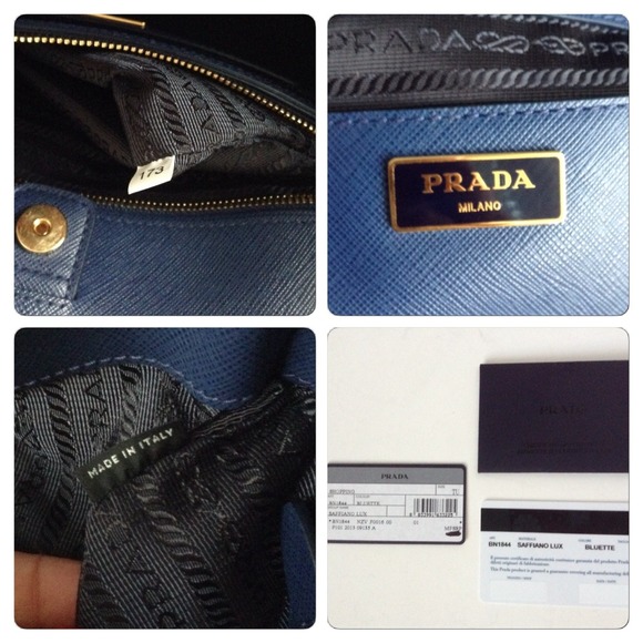 ⛔️SOLD⛔️Prada Saffiano Lux Tote in Bluette - Picture 3 of 4