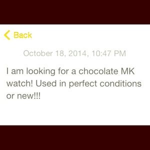 Looking for a Mk watch!