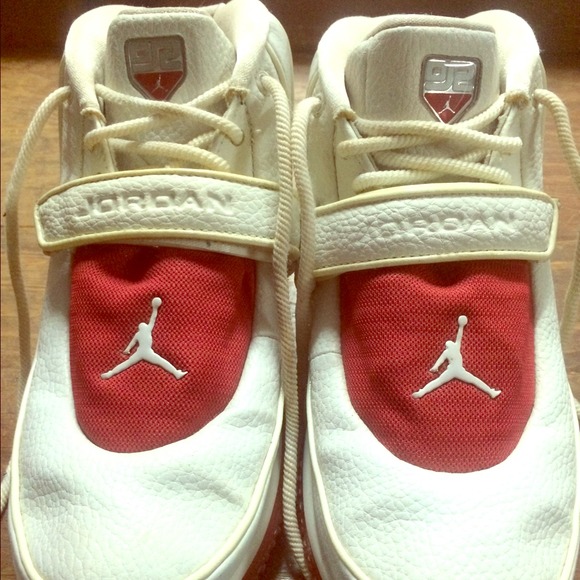 White and Red Jordan's