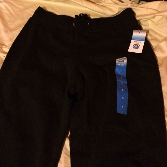 Sweats black bootcut low shrinkage fleece