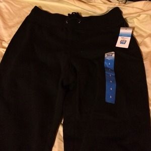 Sweats black bootcut low shrinkage fleece