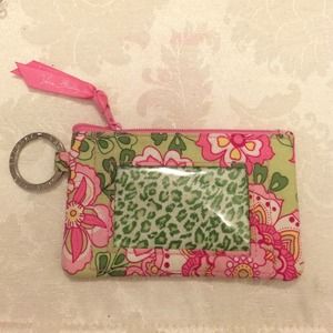 Vera Bradley pedal pink change purse and ID holder