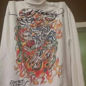 MEN'S xl Ed Hardy Zip Up Sweater size XL