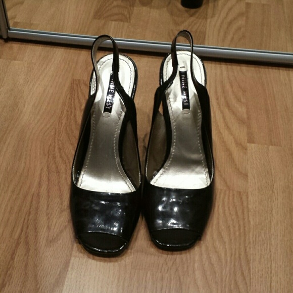 [Nine West] open toe sling backs - Picture 1 of 4