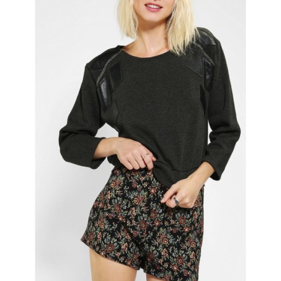 Urban Renewal Tops - Urban Renewal patch cropped sweatshirt