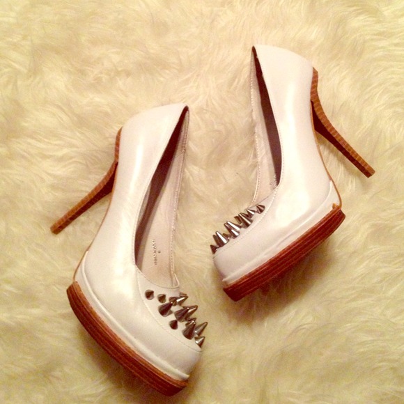 Jeffrey Campbell Maneater Loafer Heels Spiked Toe - Picture 1 of 4